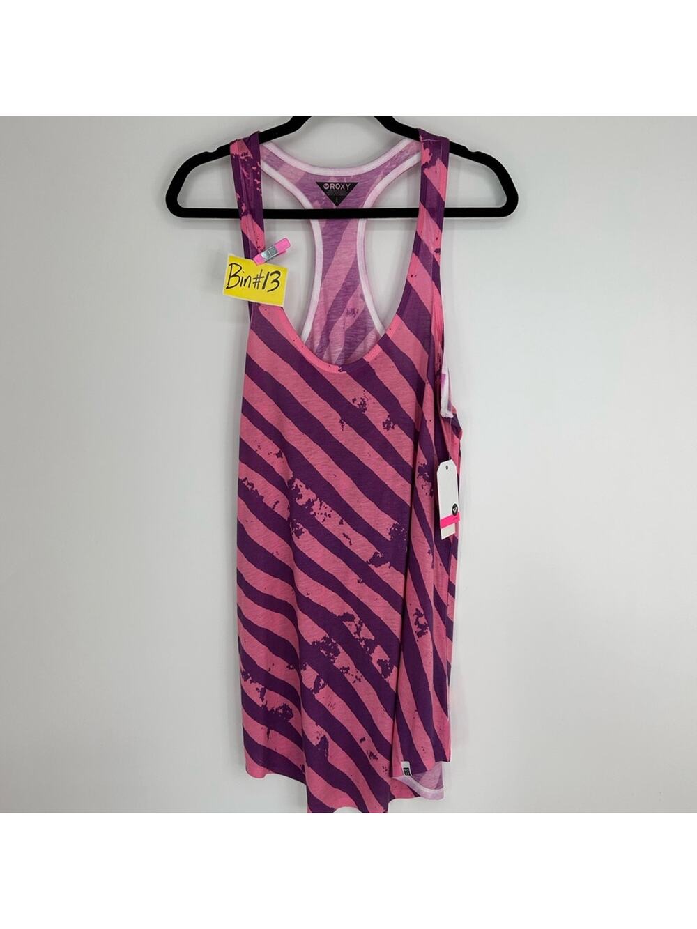 Y2K Roxy Sundress Sleeveless Pink Purple Size Large NEW